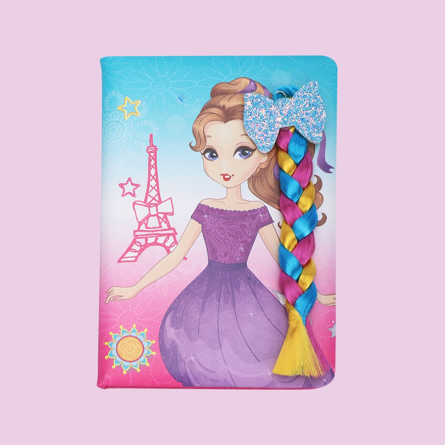 Princess Notebook A5 with faux Hair