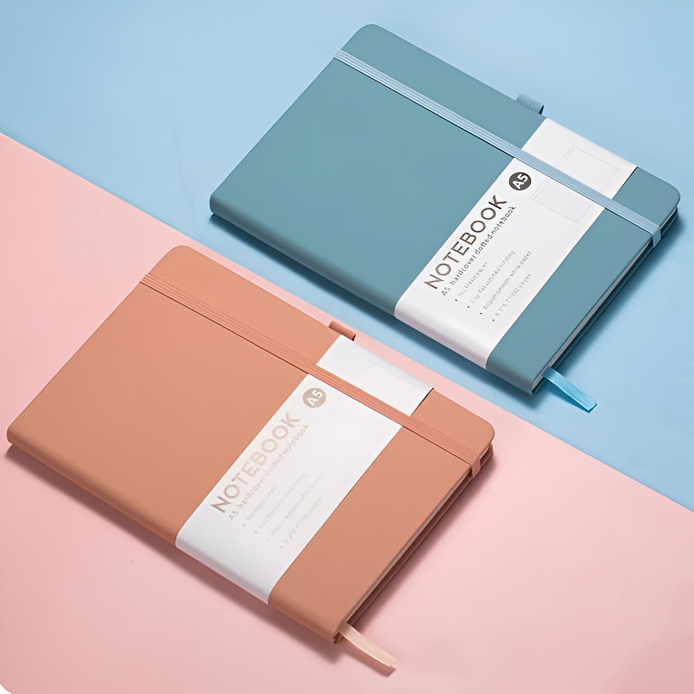 Premium pastel Notebooks A5 with elastic band