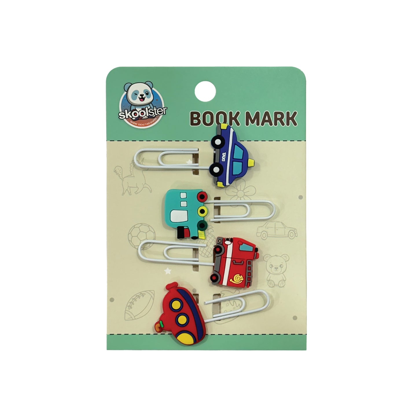 Cute Bookmarks for Kids (1 Pack, 4 Pieces)