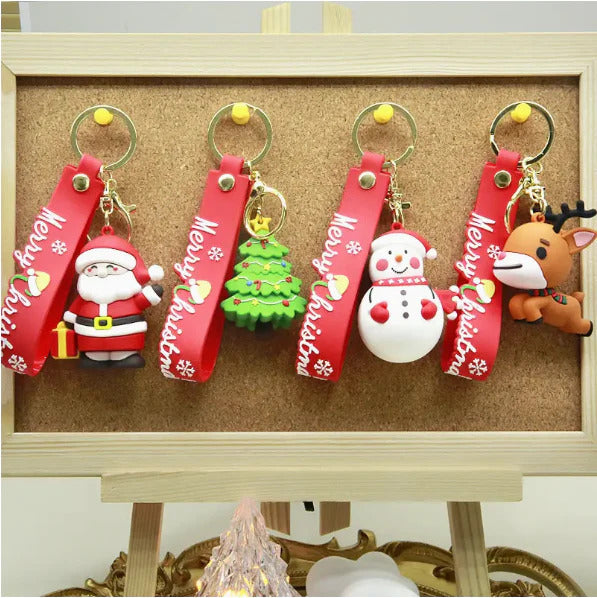 3D christmas Keychains, (pack of 4)