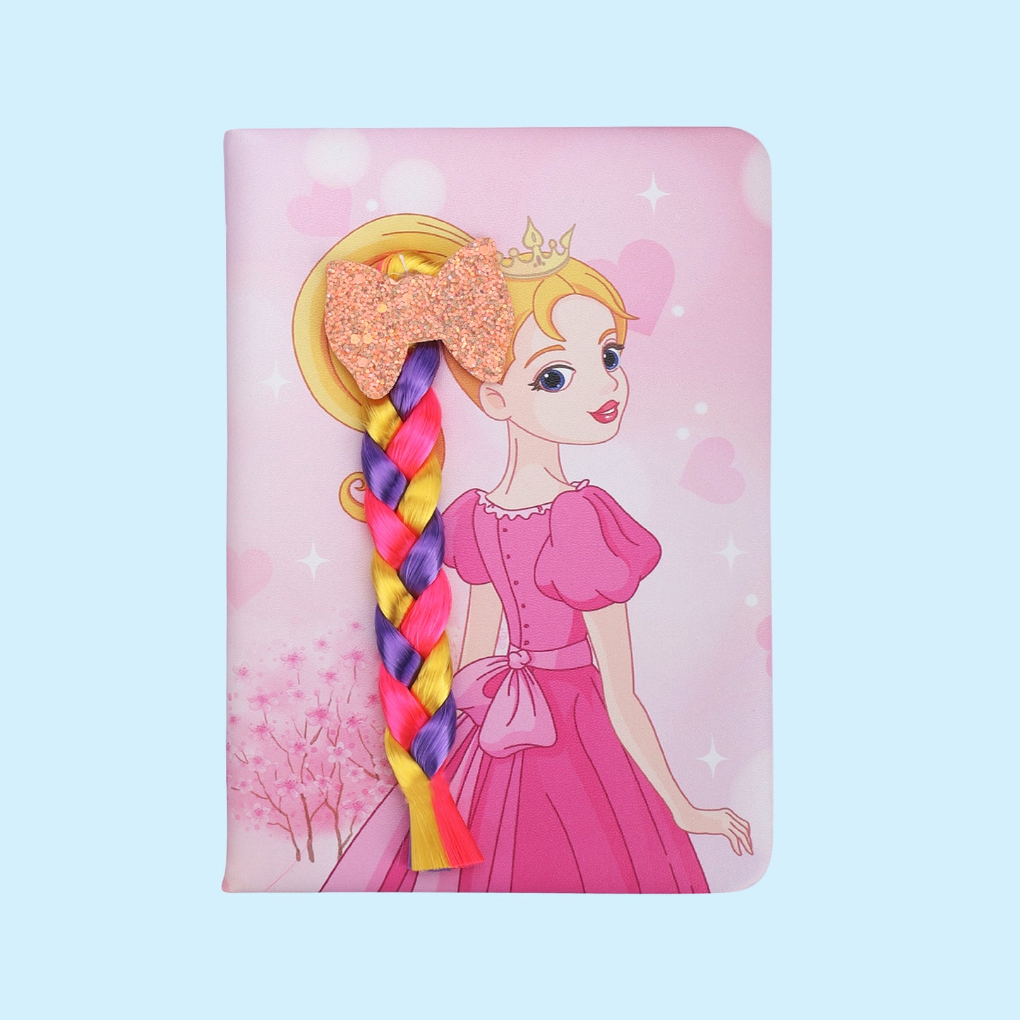Princess Notebook A5 with faux Hair