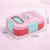 Leakproof Stainless Steel Bento Lunch Box with Built-in Cutlery | Insulated 3-Compartment Meal Box for Kids & Adults