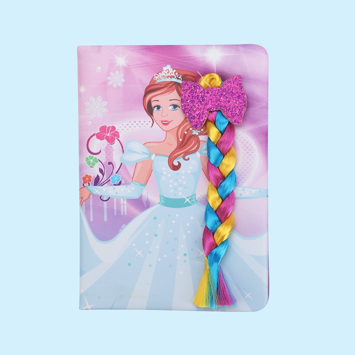 Princess Notebook A5 with faux Hair