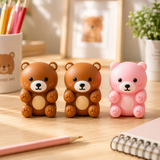 Cute 3D Cartoon Sharpeners for Kids – Pack of 3 Designs | Fun Pencil Sharpener for School & Stationery Lovers (Assorted Colours)