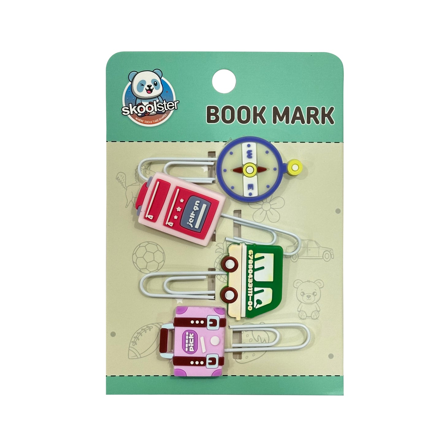 Cute Bookmarks for Kids (1 Pack, 4 Pieces)