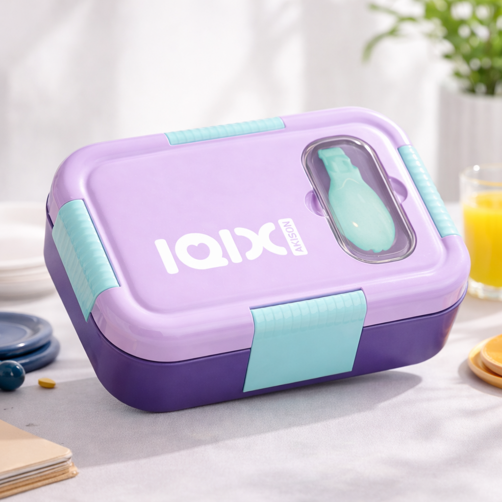 Leakproof Stainless Steel Bento Lunch Box with Built-in Cutlery | Insulated 3-Compartment Meal Box for Kids & Adults