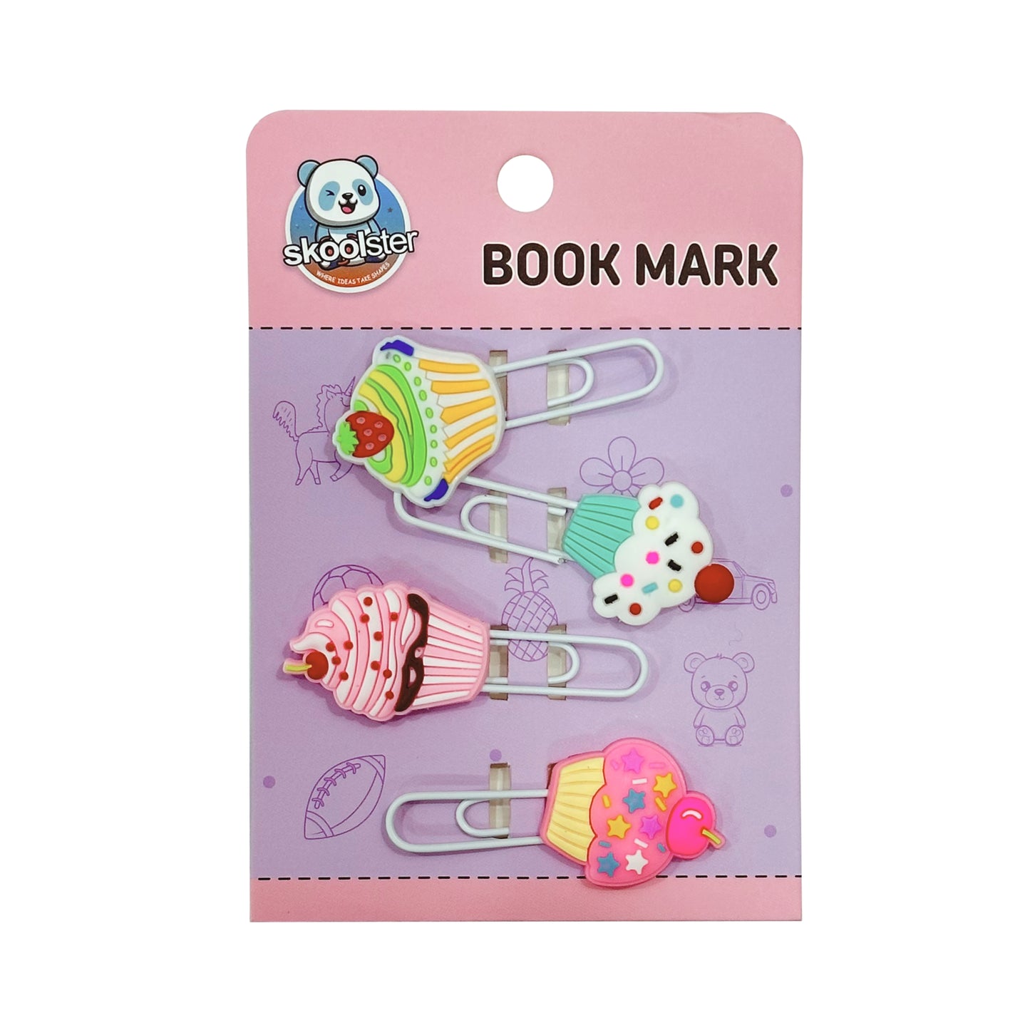 Cute Bookmarks for Kids (1 Pack, 4 Pieces)