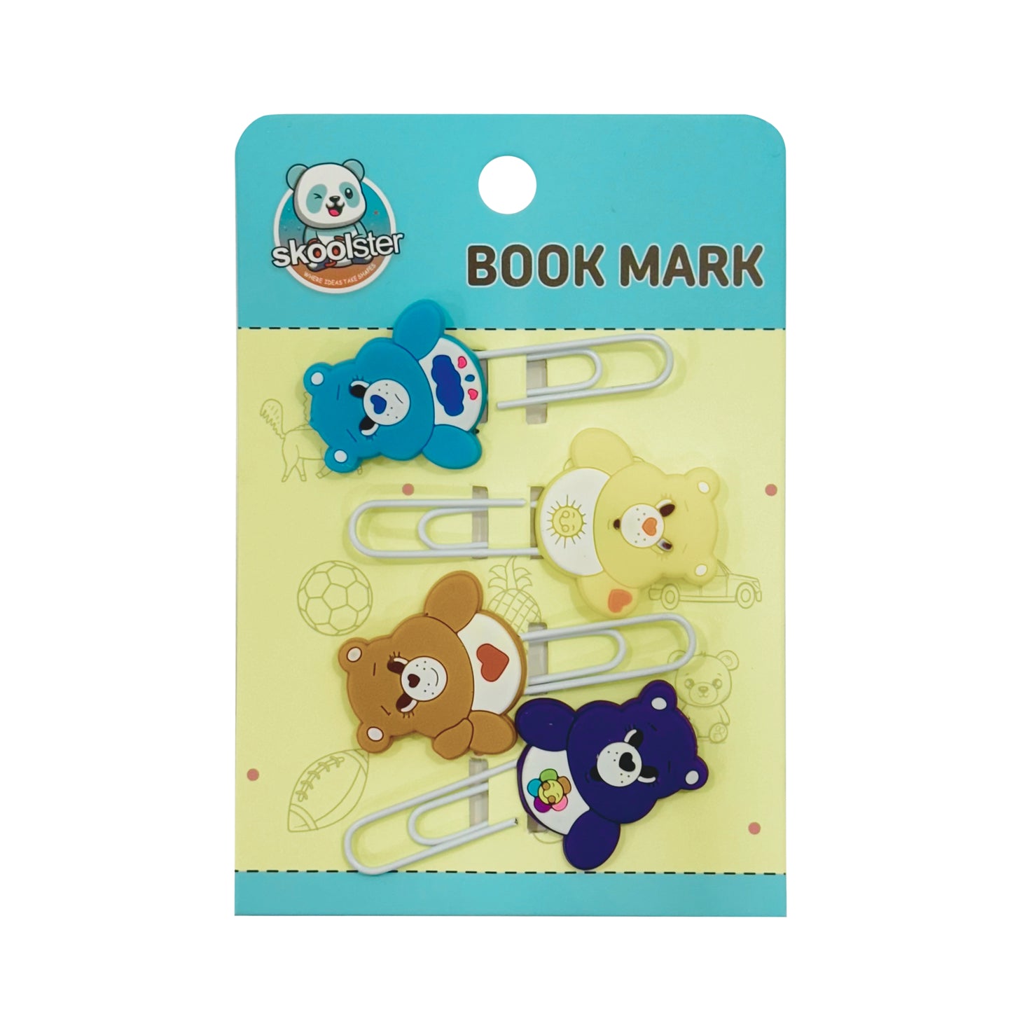 Cute Bookmarks for Kids (1 Pack, 4 Pieces)