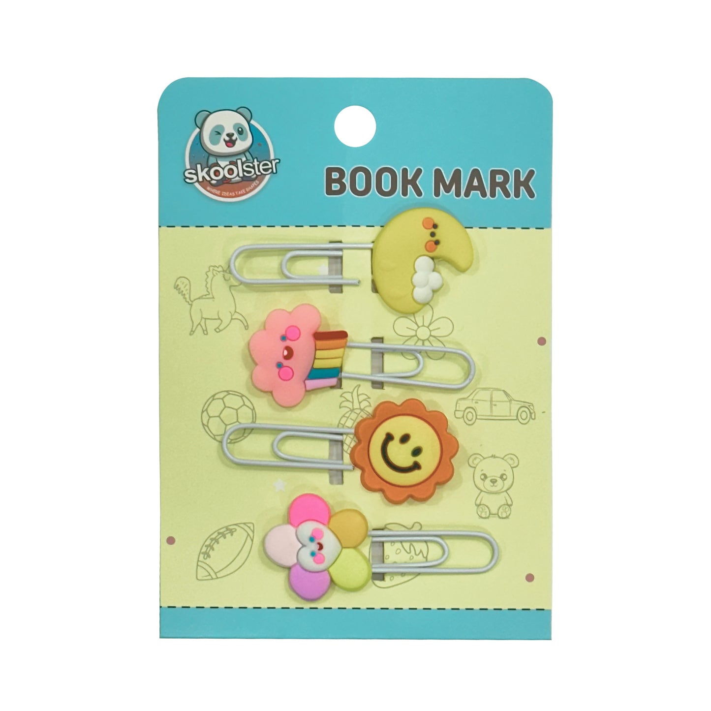 Cute Bookmarks for Kids (1 Pack, 4 Pieces)