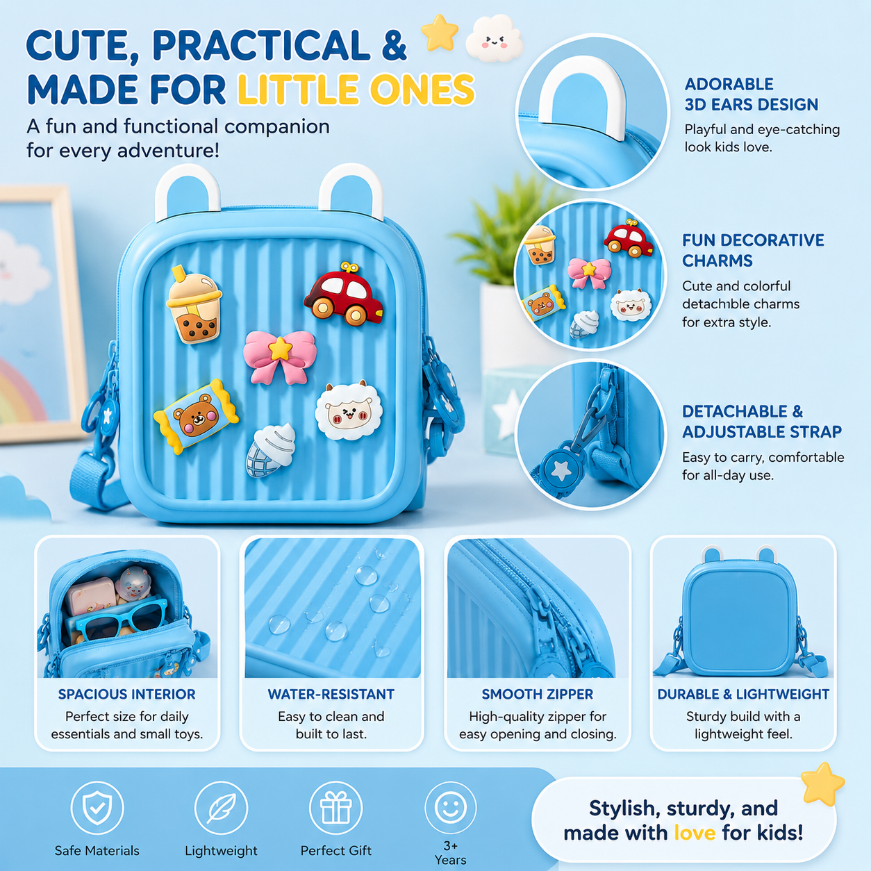Cute 3D Cartoon Kids Backpack