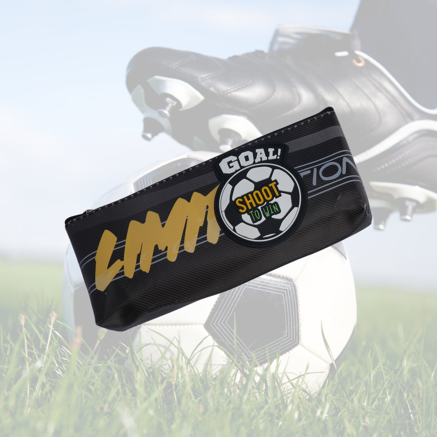Football Pencil Case/Pouch, with Zipper closure