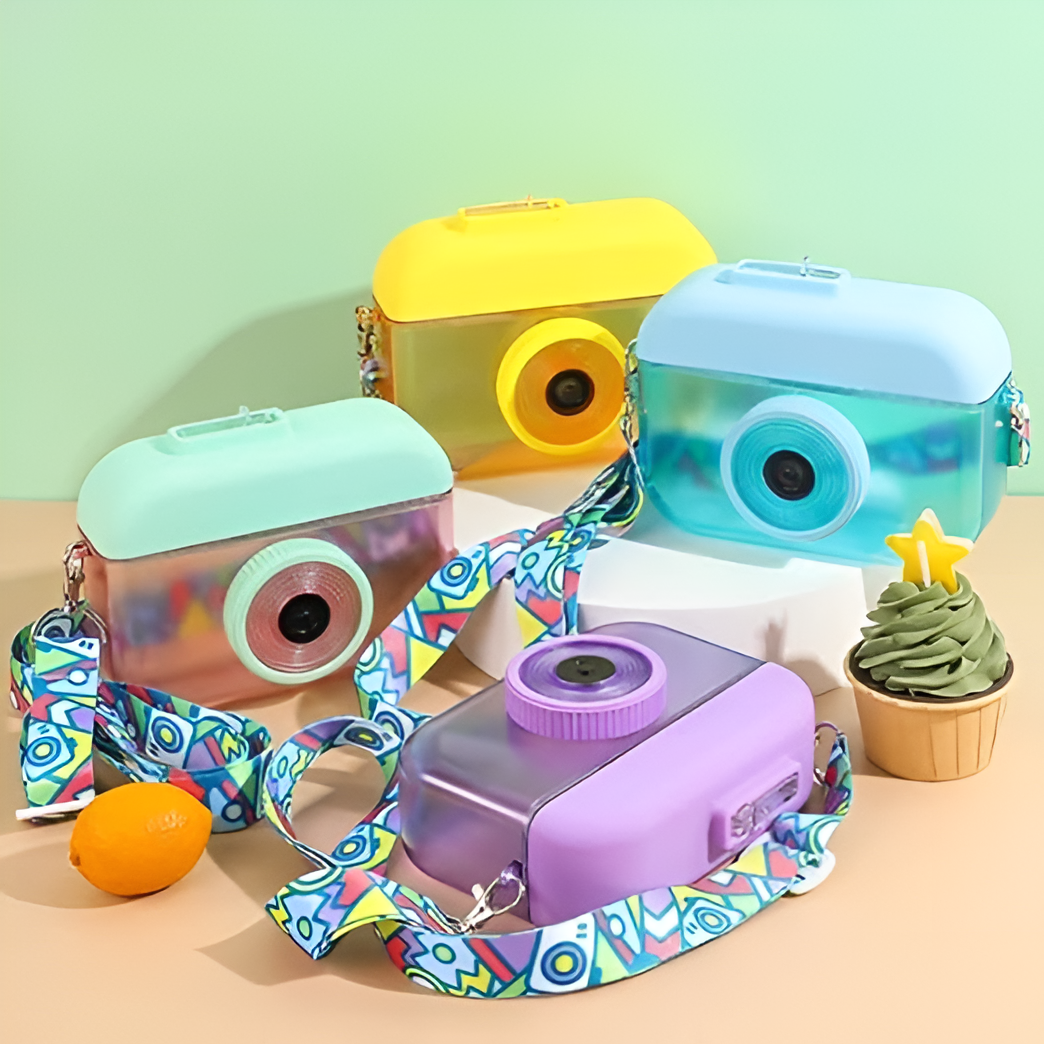 Camera Shaped Kid's Water Bottle – BPA-Free, Leak-Proof