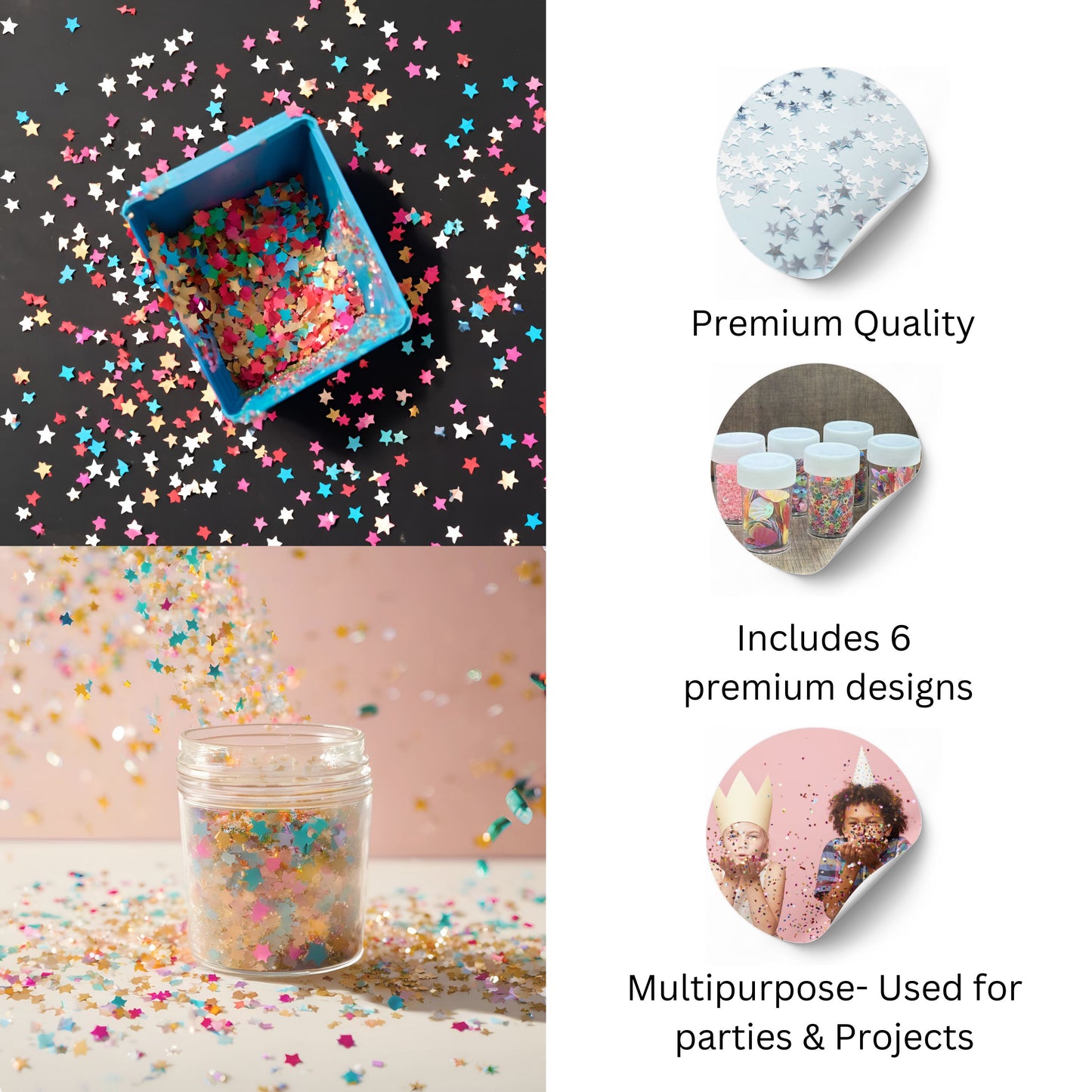 Glitter kit with Mini Jars,(Pack of 24), Art & Craft