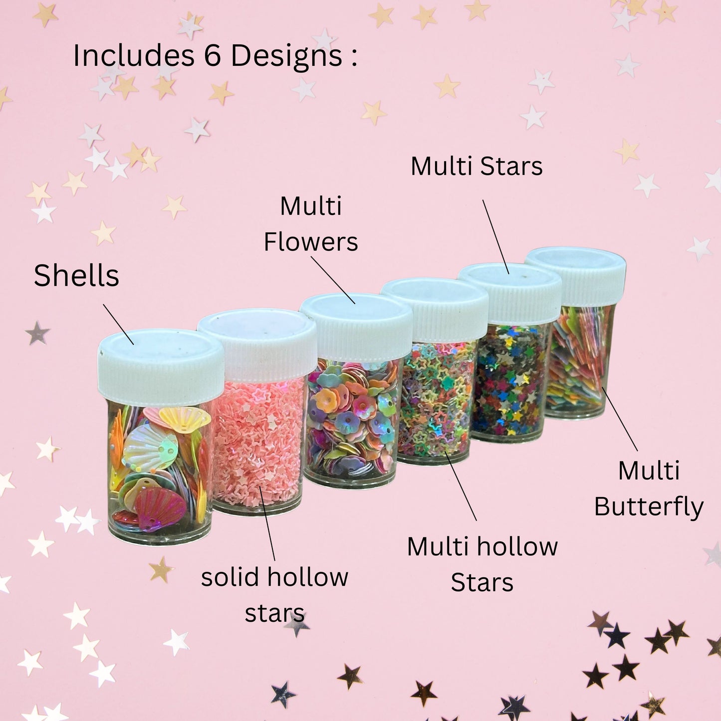 Glitter kit with Mini Jars,(Pack of 24), Art & Craft
