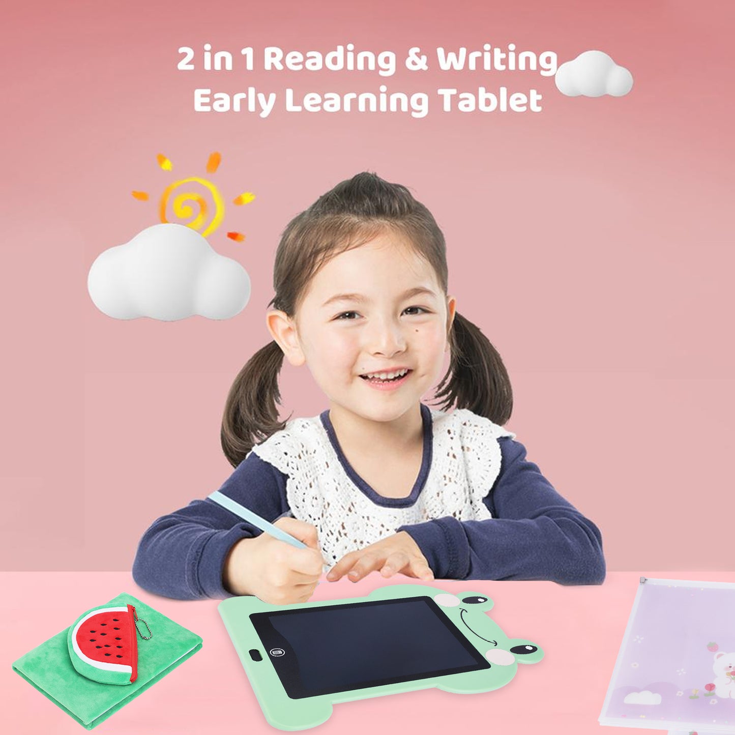 LCD writing tablet 11 inch with stylus pen, cute animal shape