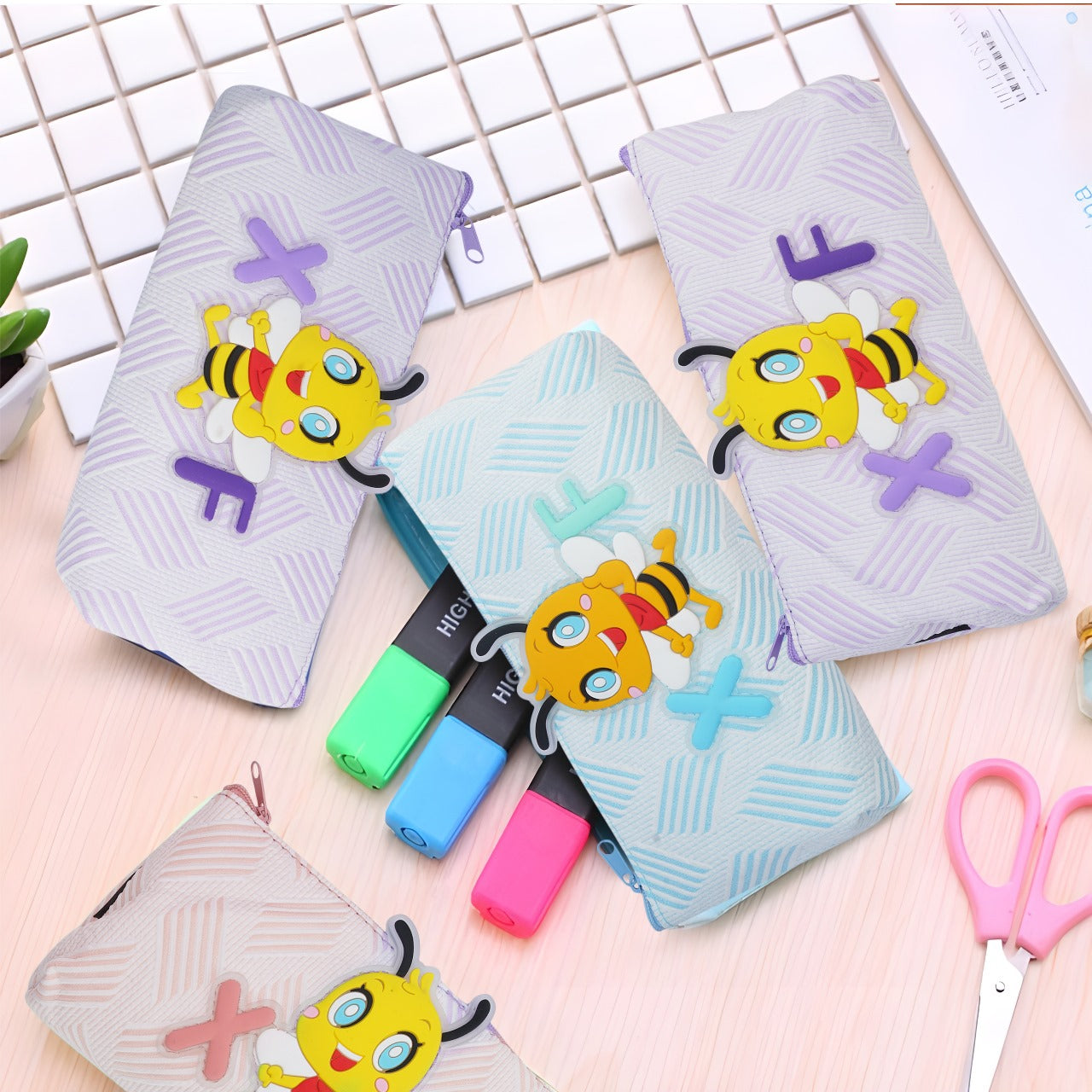 Pencil Case/Pouch, with Zipper Closure
