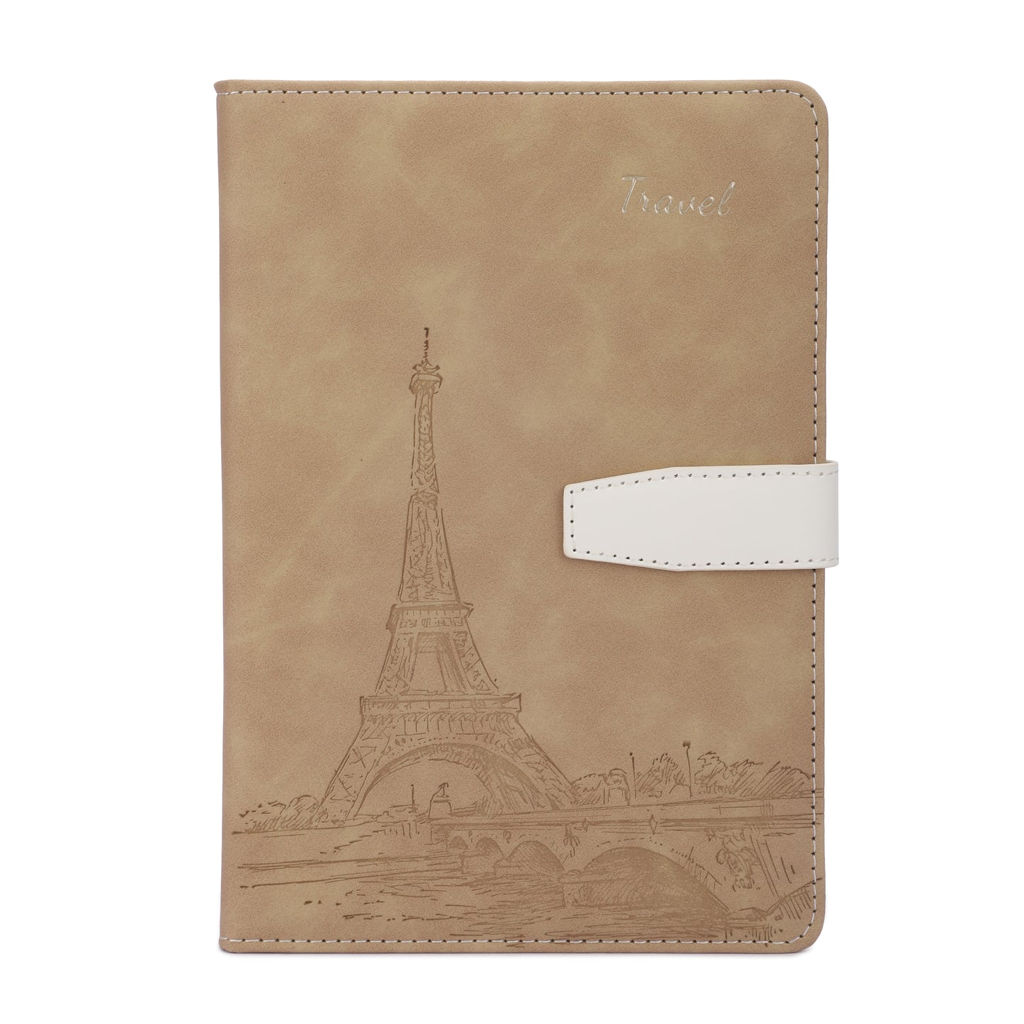 Premium Buckle Notebook A5 with Eiffel Tower cover