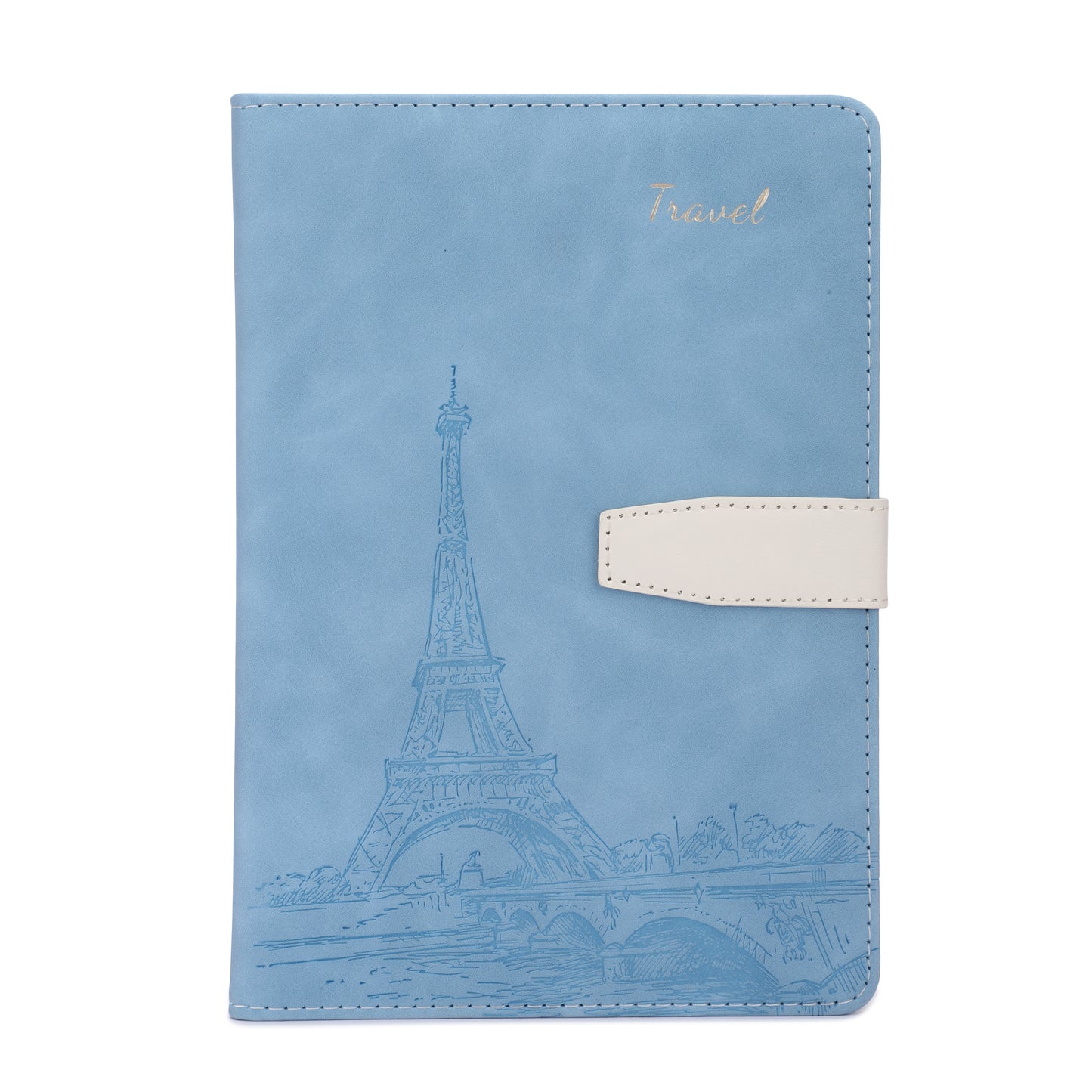 Premium Buckle Notebook A5 with Eiffel Tower cover