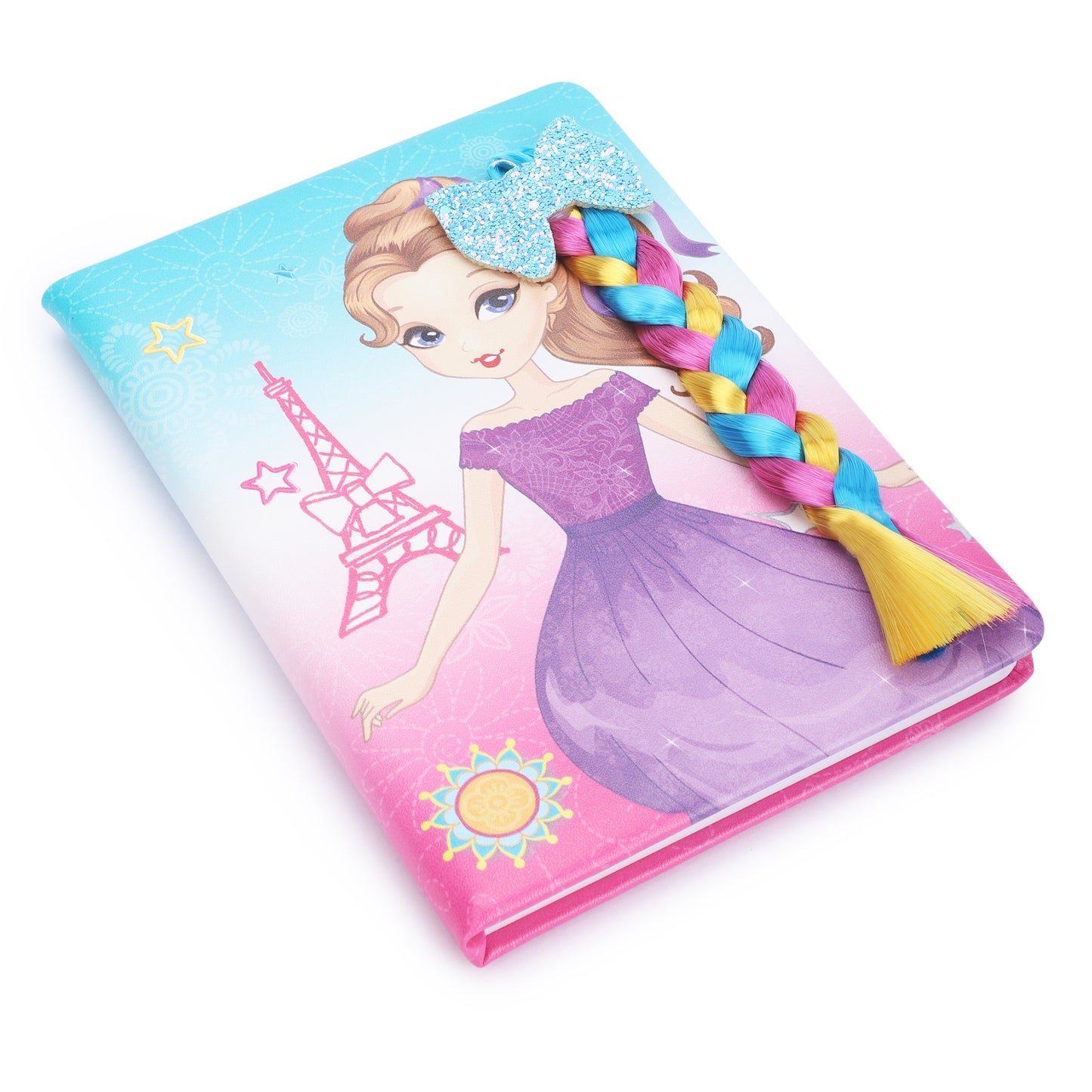 Princess Notebook A5 with faux Hair