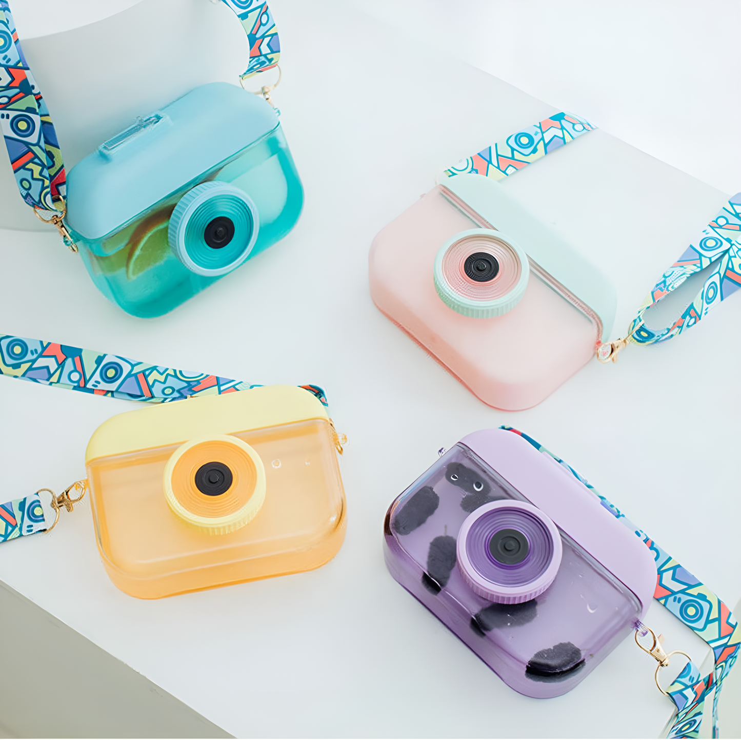 Camera Shaped Kid's Water Bottle – BPA-Free, Leak-Proof