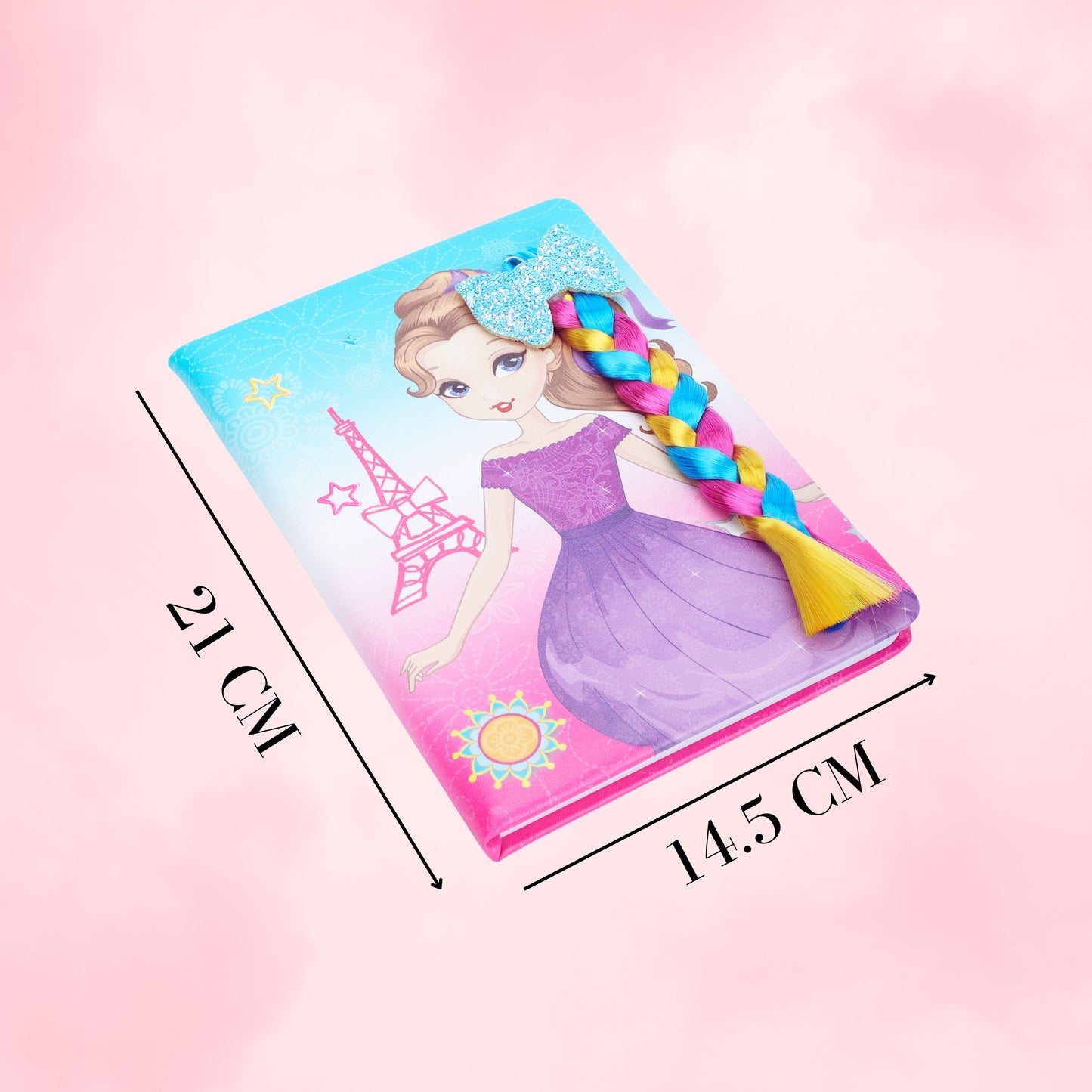Princess Notebook A5 with faux Hair