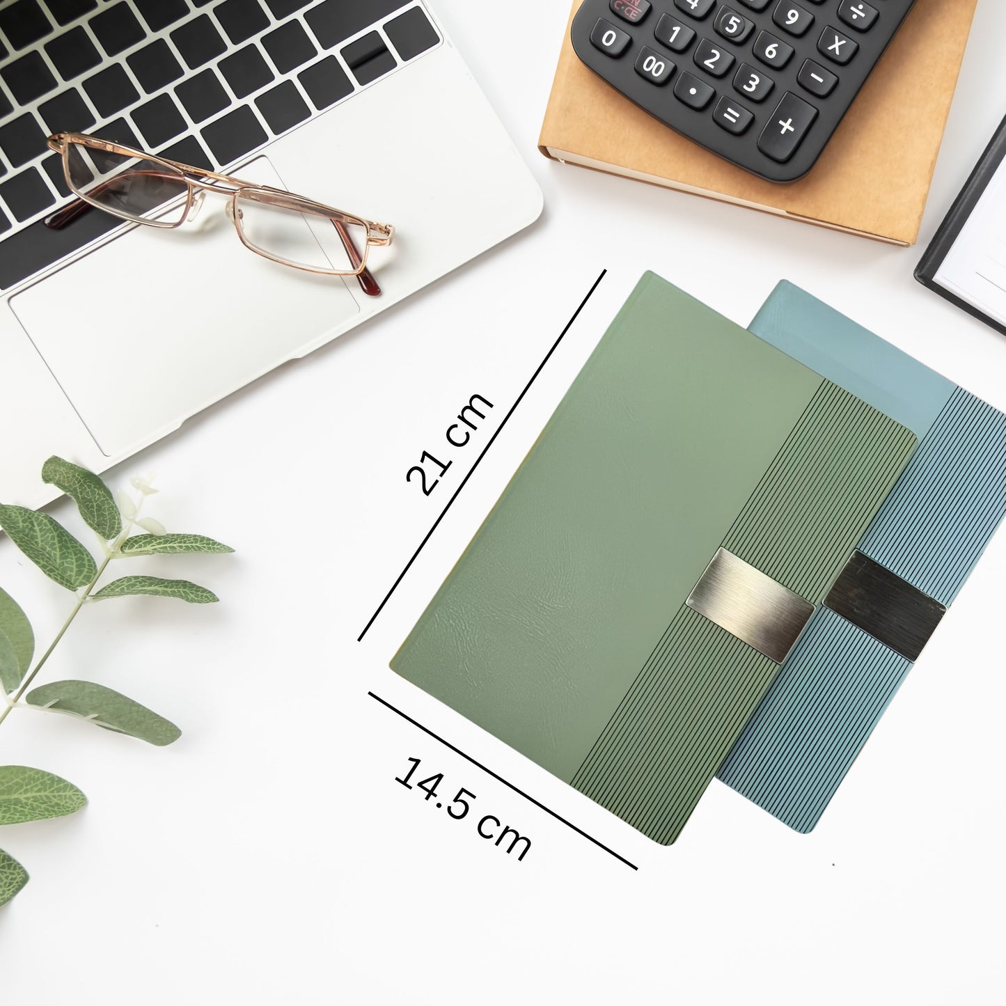 Premium A5 Leather Finish Notebook with Metal Clasp