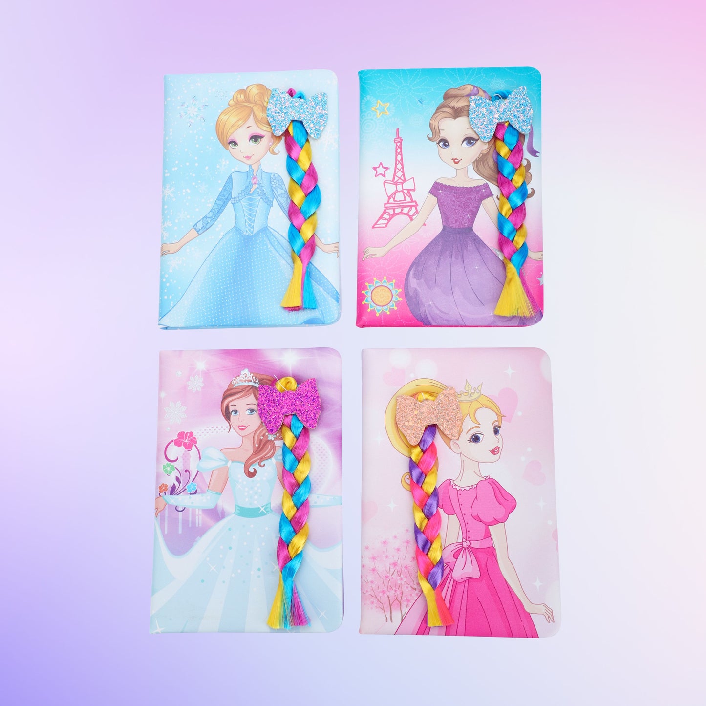 Princess Notebook A5 with faux Hair