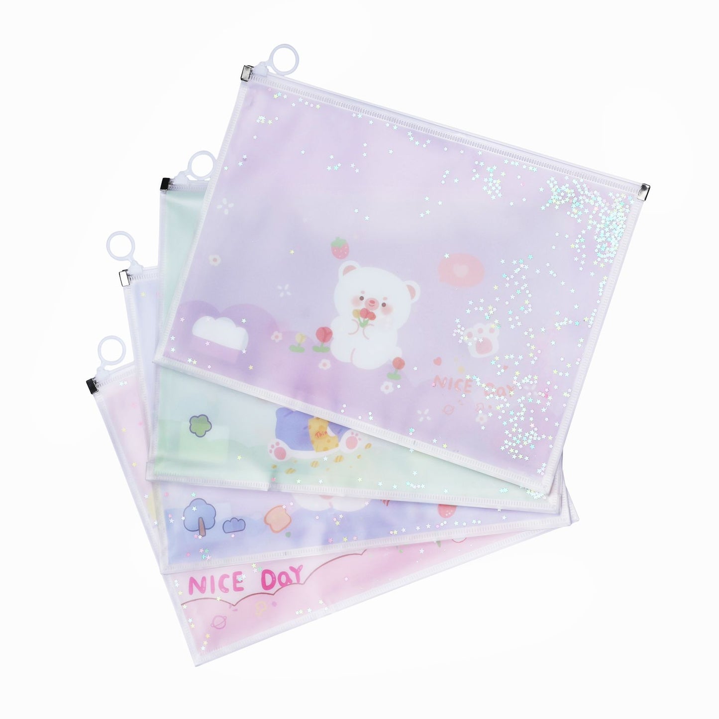 Documents folder with zip closure | A4 size ( Pack of 4 )