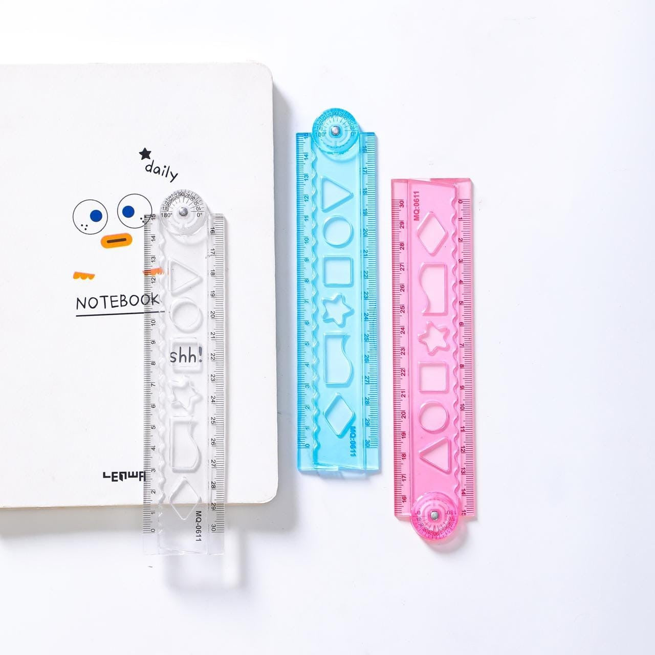 Transparent Folding Scale, pack of 3