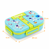 Kids Cartoon Stainless Steel Lunch Box | Leakproof Bento Tiffin Box with Compartments for School