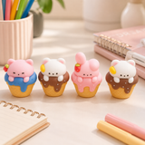 Cute 3D Cartoon Sharpeners for Kids – Pack of 3 Designs | Fun Pencil Sharpener for School & Stationery Lovers (Assorted Colours)