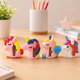 Cute 3D Cartoon Sharpeners for Kids – Pack of 3 Designs | Fun Pencil Sharpener for School & Stationery Lovers (Assorted Colours)
