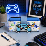 Gaming Controller Kids Pencil Pouch | Cute Cartoon Zipper Pen Case | Multi-Use Stationery Organizer for School