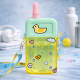 Cute Phone Design Kids Water Bottle with Strap | Leakproof Sipper Bottle-300ML | portable School Bottle