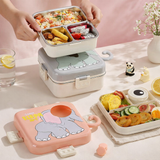 Skoolster Elephant Lunch Box – Leakproof Stainless Steel Bento Tiffin Box for Kids