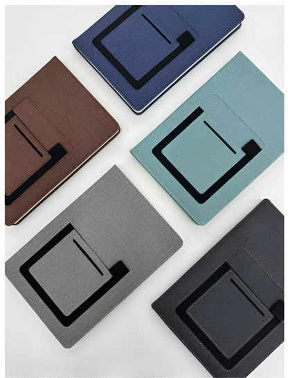Premium Multi-Functional Leather A5 Notebook Organizer with Mobile, Card & Pen Holder