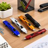 Sports Car Design Pen Pack of 3 | Smooth Writing Pens with Moving Wheels | Premium Metallic Finish Gift Pen Set