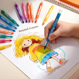 Twist crayons 12 shades with premium hard box