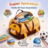 Cute Animal Kids Travel Duffle Bag | Large Capacity Cartoon Weekender Bag | Lightweight Storage Bag for School & Trips