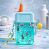 Cute Phone Design Kids Water Bottle with Strap | Leakproof Sipper Bottle-300ML | portable School Bottle