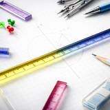 3D cube square Scale, pack of 2, 20 cm ( Random Color )