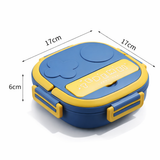 Kids Stainless Steel Lunch Box with Handle | Leakproof Compartment Tiffin Box | Portable Bento Lunch Container