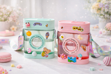 Cute Camera Shape Kids Water Bottle 450ml with Straw & Strap | Leakproof Sipper Bottle for School