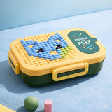 Skoolster Building Block Lunch Box – Leakproof Brick Bento Box for Kids