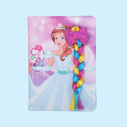 Princess Notebook A5 with faux Hair
