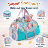 Cute Travel Duffle Bag | Cartoon Weekender Bag with Handle | Lightweight Storage Bag for School & Trips