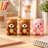 Cute 3D Cartoon Sharpeners for Kids – Pack of 3 Designs | Fun Pencil Sharpener for School & Stationery Lovers (Assorted Colours)