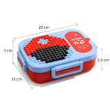 Skoolster Building Block Lunch Box – Leakproof Brick Bento Box for Kids