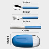 Portable Travel Cutlery Set with Case – 4-Piece