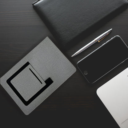 Premium Multi-Functional Leather A5 Notebook Organizer with Mobile, Card & Pen Holder